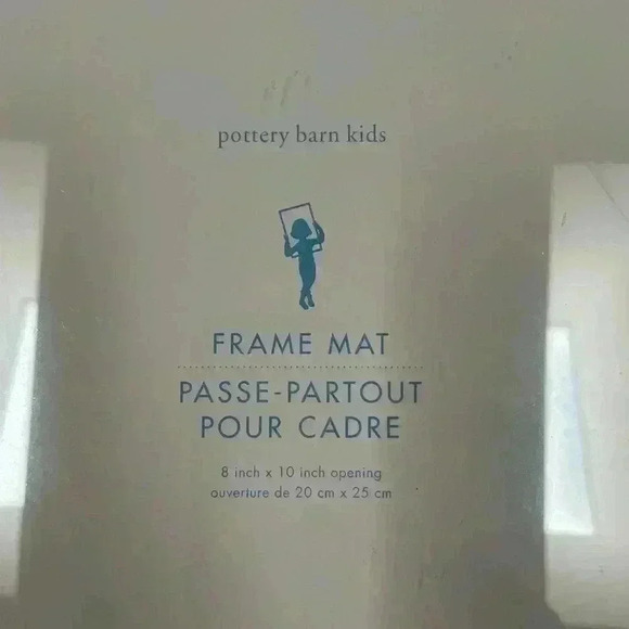 Pottery Barn Kids Navy White Frame Mats Set Of 2: 4x6 & 8x10 Opening - Picture 4 of 11